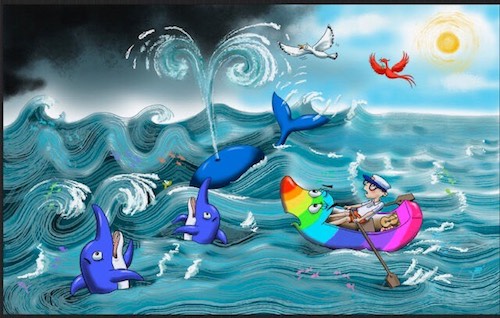 #BoatofHope artwork by Lisa Williams
