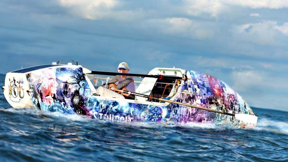 Bernie Hollywood trains for Atlantic Ocean race